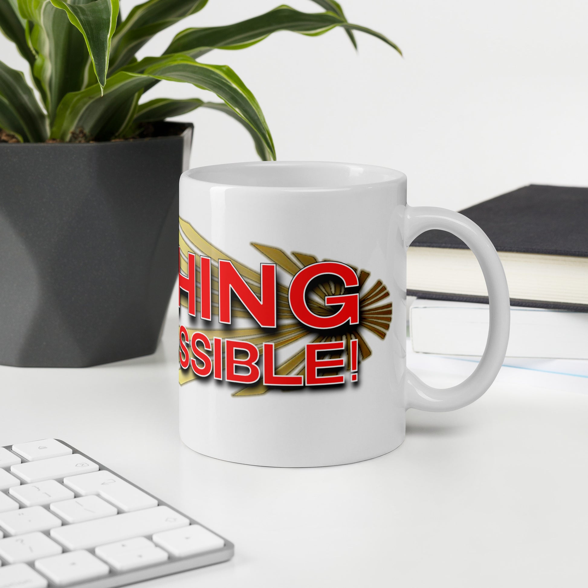Nothing Is Impossible White glossy Tea Mug - Marjan Design Store