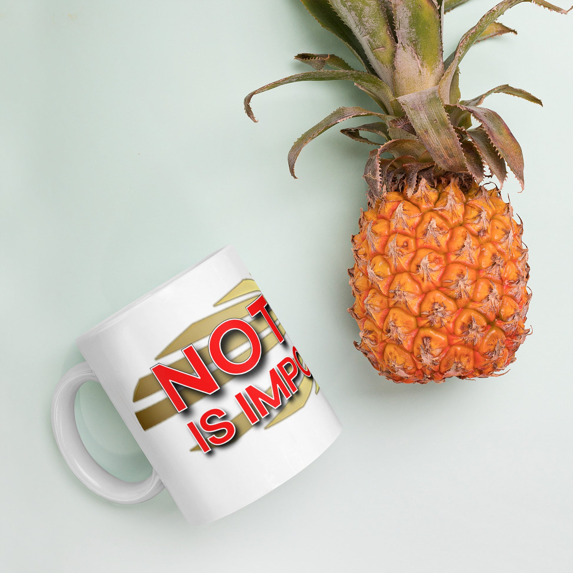 Nothing Is Impossible White glossy Tea Mug - Marjan Design Store