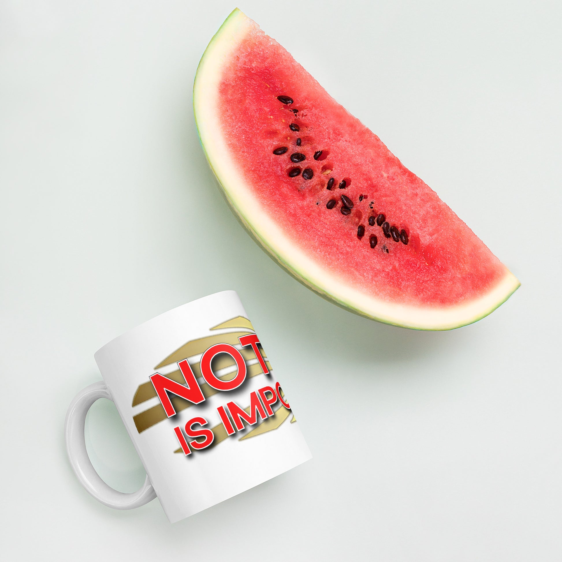 Nothing Is Impossible White glossy Tea Mug - Marjan Design Store