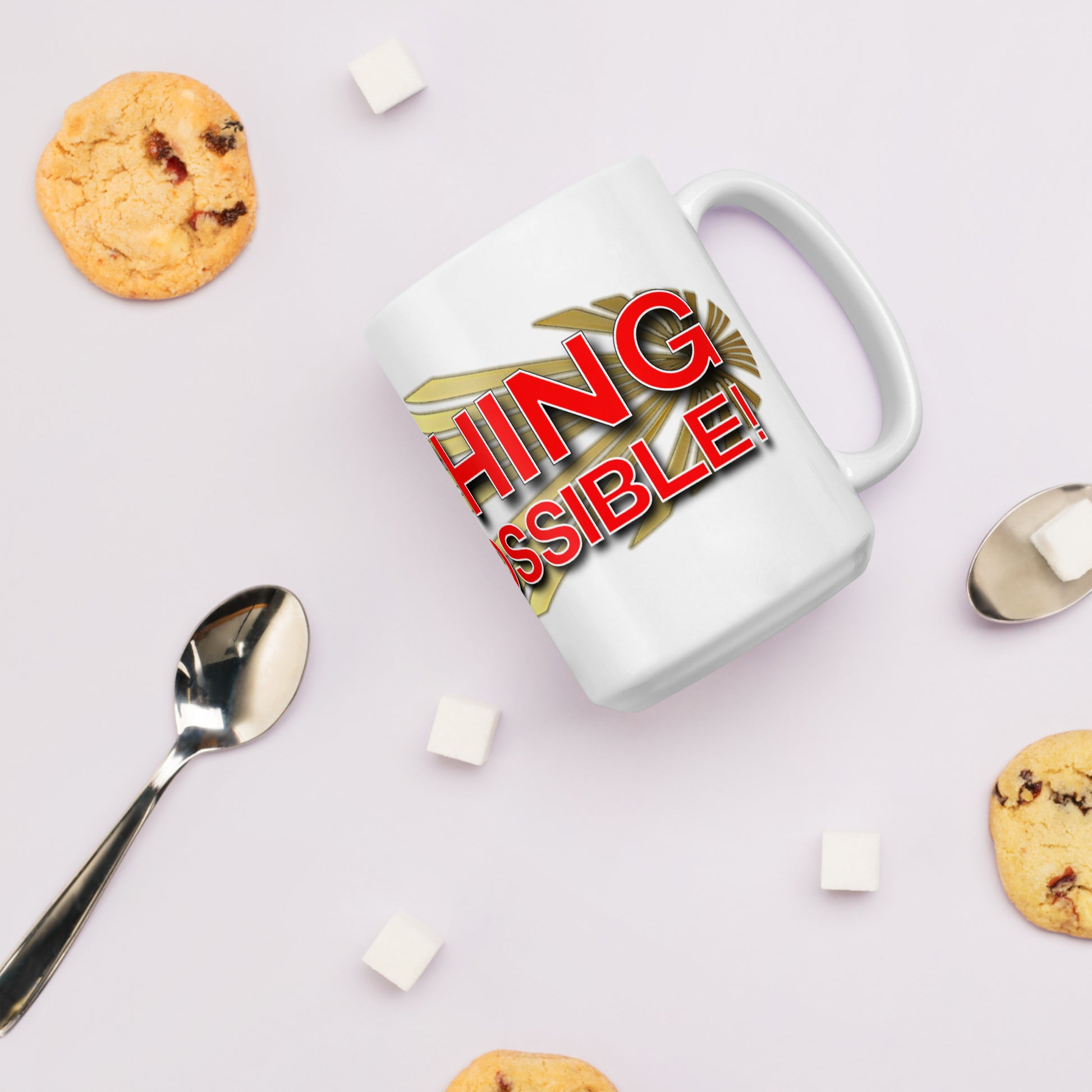 Nothing Is Impossible White glossy Tea Mug - Marjan Design Store