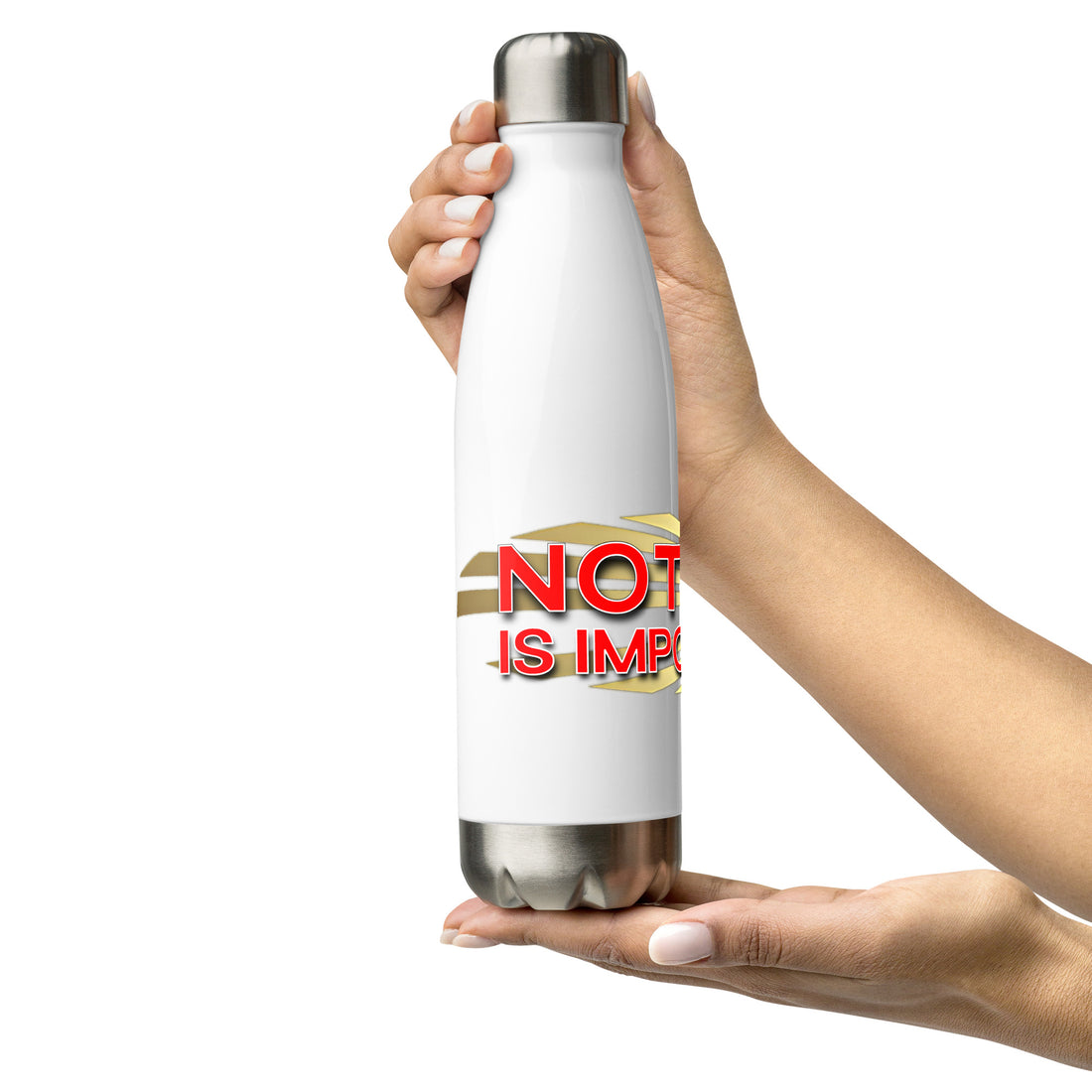 Nothing Is Impossible Stainless Steel Water Bottle - Marjan Design Store
