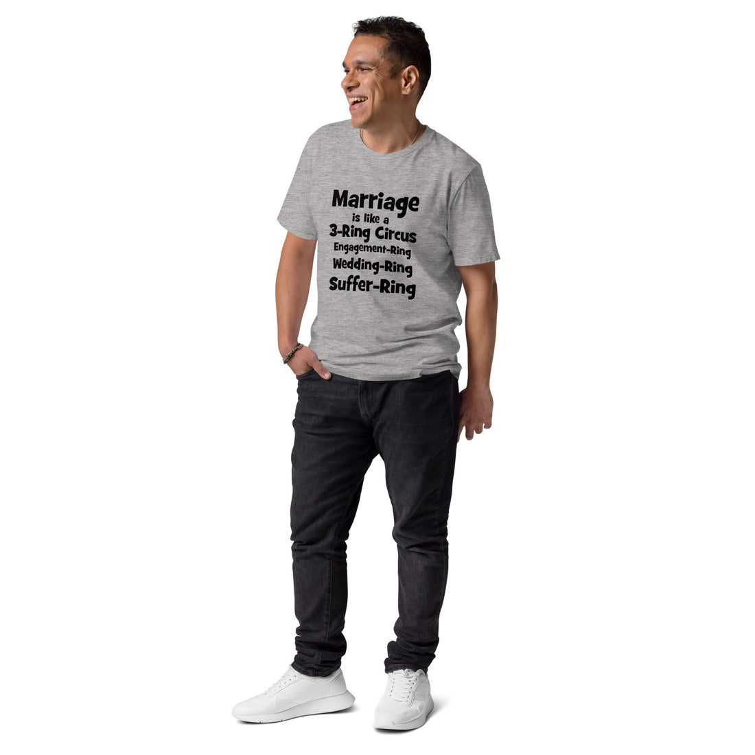 Marriage Is A 3 - Ring Circus Unisex organic cotton t-shirt - Marjan Design Store